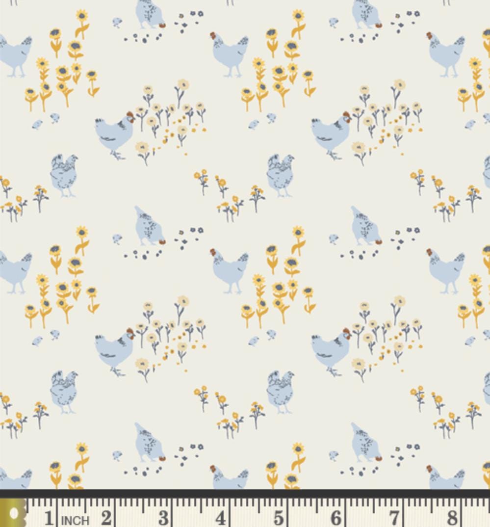 Hens and Chicks – Quilting Cotton Fabric by the Yard | POTAGER Collection by Sharon Holland for Art Gallery Fabrics