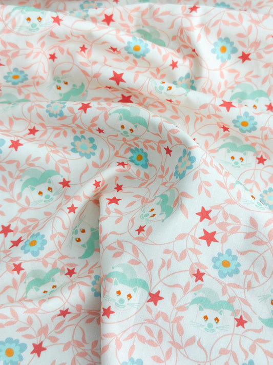 Purrfectly Clownish Blush – Premium Quilting Cotton by the Yard | Purr Parade Collection by AGF Studio | Art Gallery Fabrics