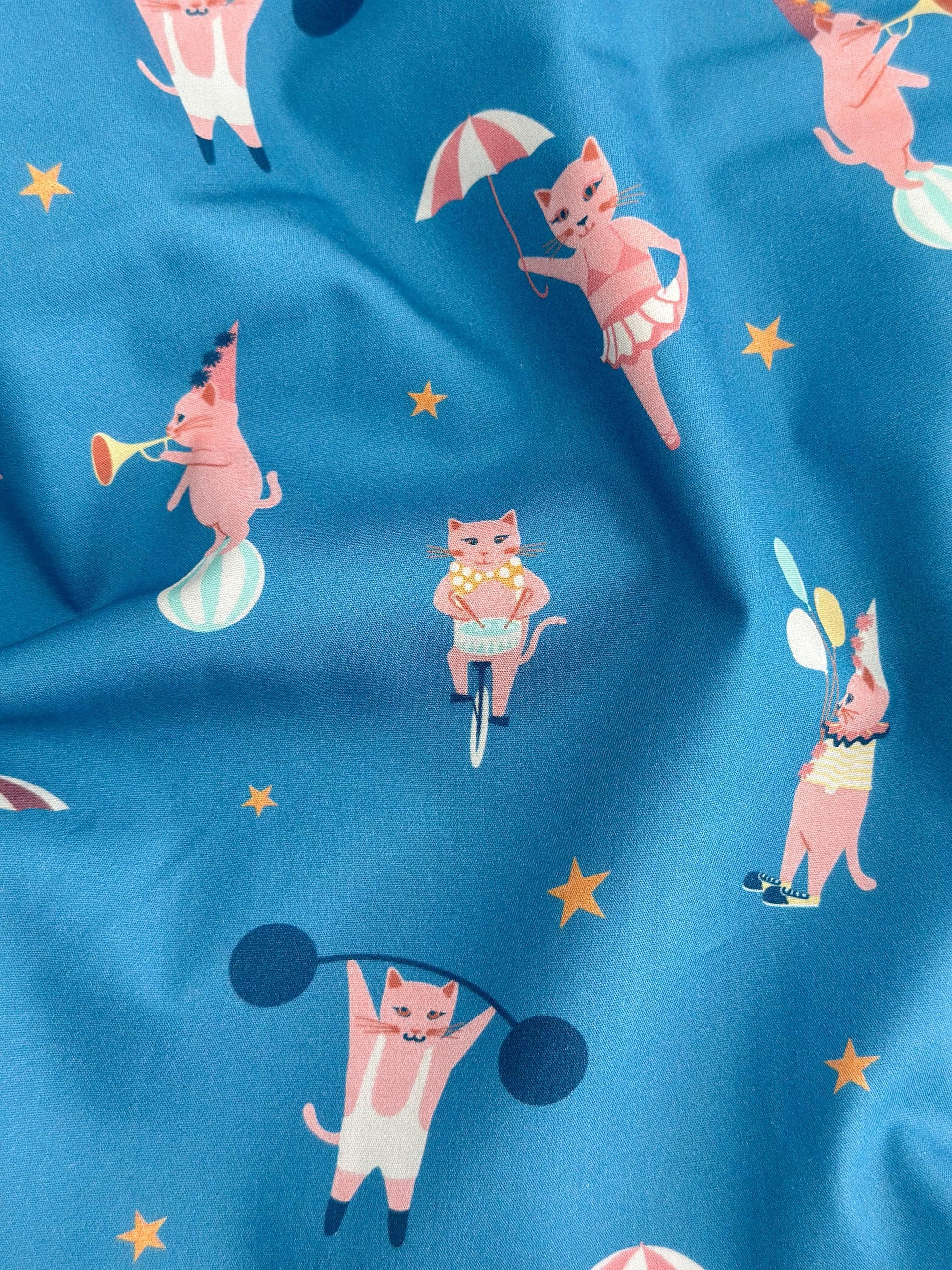 Purrfect Performers Cool – Premium Quilting Cotton by the Yard | Purr Parade Collection by AGF Studio | Art Gallery Fabrics