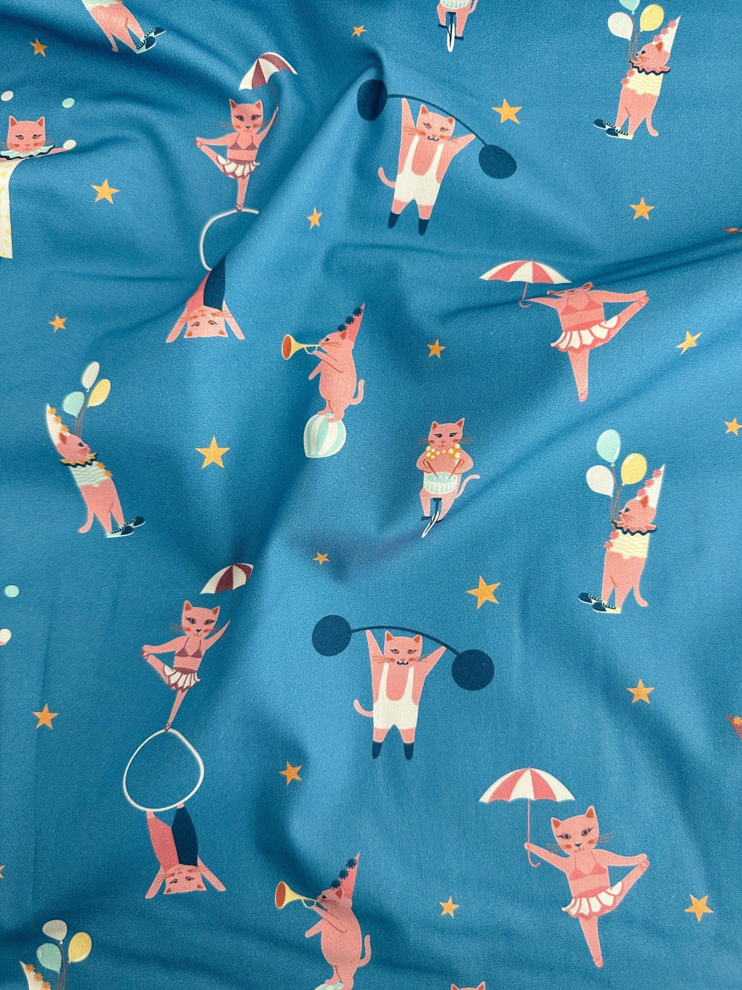 Purrfect Performers Cool – Premium Quilting Cotton by the Yard | Purr Parade Collection by AGF Studio | Art Gallery Fabrics