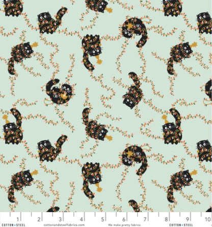 Jingle Paws – Cat & Dog Christmas in Gold Metallic Bundle – 6pc Cotton And Steel Holiday Fabrics | Fat Quarter, Quarter Yard, Half Yard Cuts