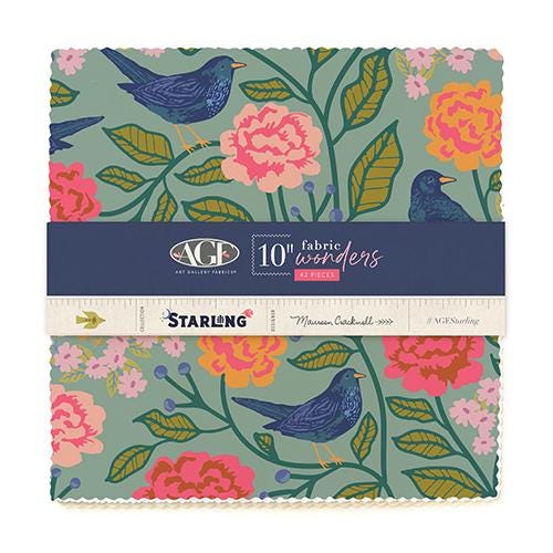 Starling Layer Cake – 42 Pc 10" Squares by Maureen Cracknell for AGF Studio | Art Gallery Fabrics Precut Quilt Pack