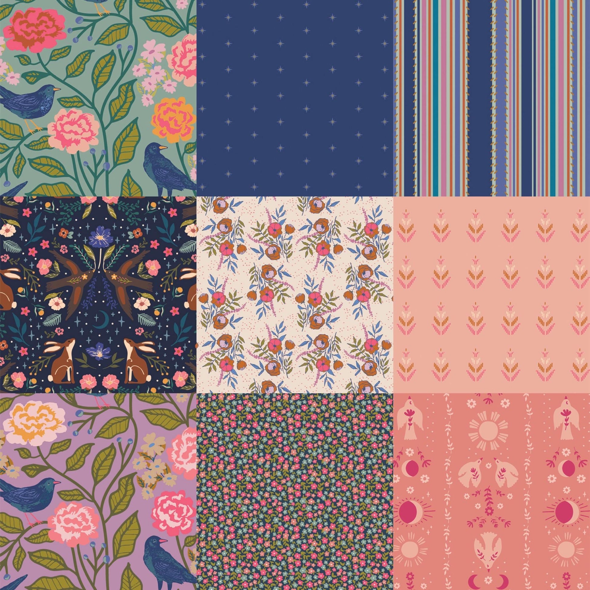 Starling Layer Cake – 42 Pc 10" Squares by Maureen Cracknell for AGF Studio | Art Gallery Fabrics Precut Quilt Pack