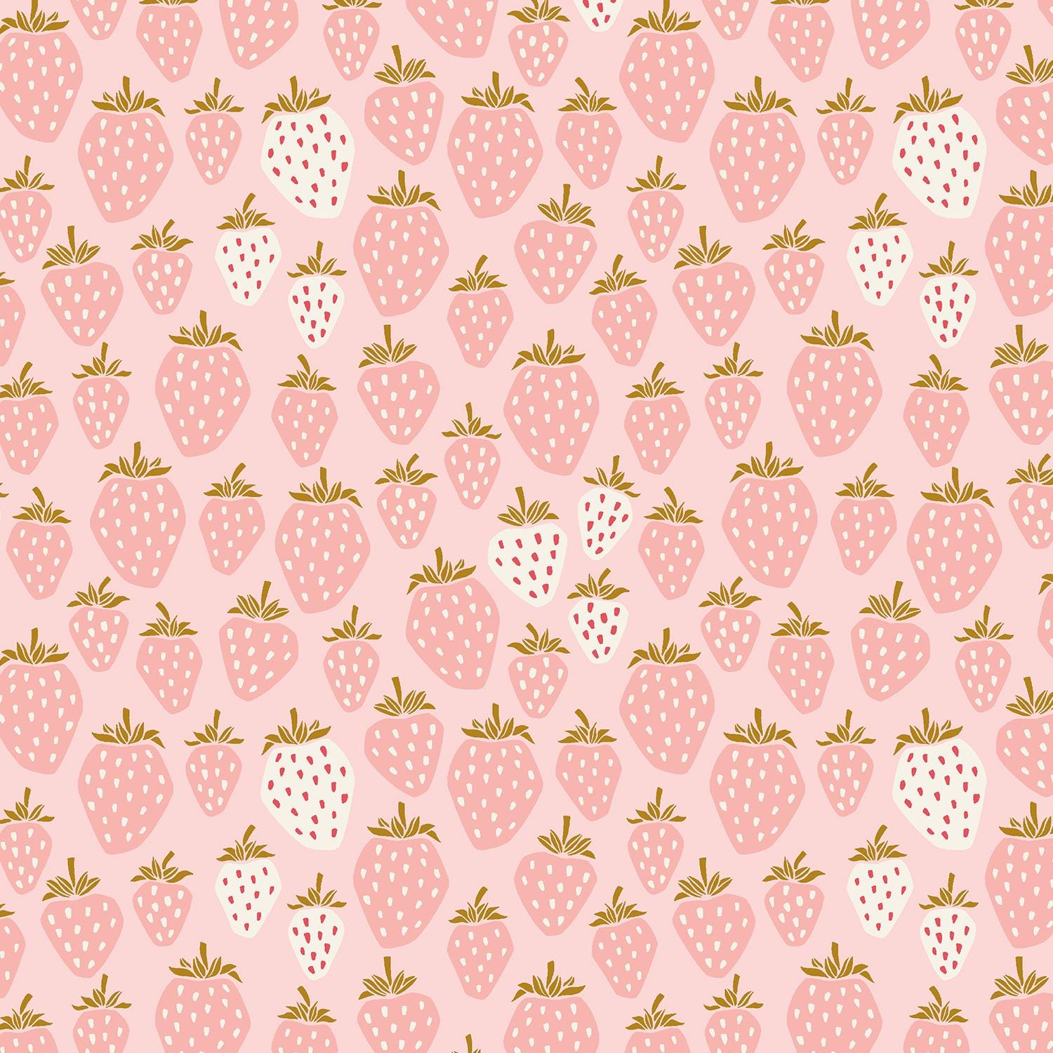 Queen Of Berries - Flush Pink Fabric