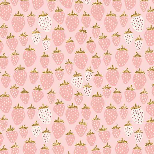 Queen Of Berries - Flush Pink Fabric