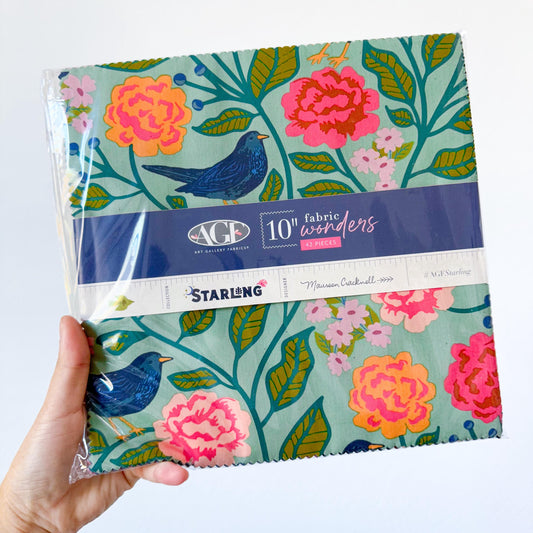 Starling Layer Cake – 42 Pc 10" Squares by Maureen Cracknell for AGF Studio | Art Gallery Fabrics Precut Quilt Pack