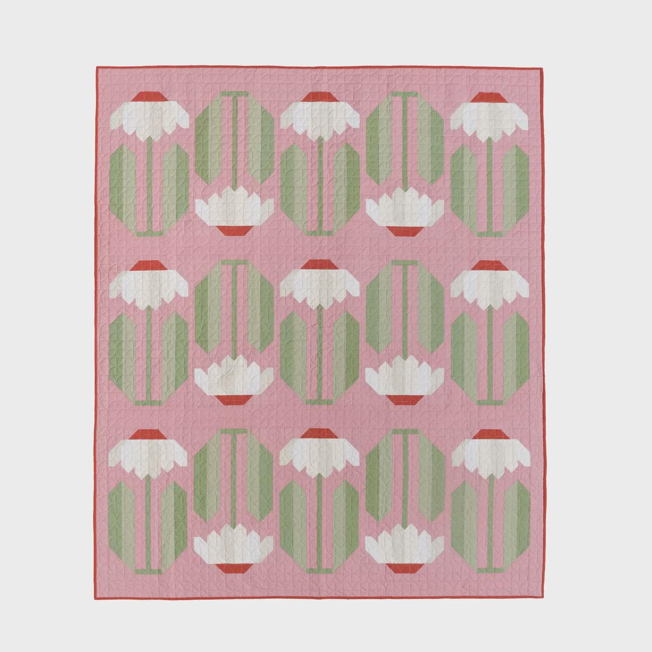 Everbloom Quilt Pattern – Crib & Large Throw Sizes | Modern Floral-Inspired Quilt Design for Intermediate Sewists (Printed Pattern)