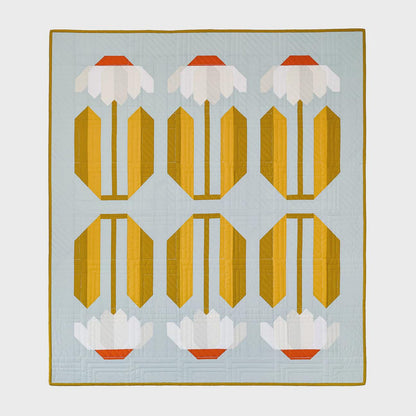 Everbloom Quilt Pattern – Crib & Large Throw Sizes | Modern Floral-Inspired Quilt Design for Intermediate Sewists (Printed Pattern)