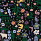 Nightdreams, Fabric by the Yard, 100% Organic Cotton, By Leah Duncan for Cloud9 Fabrics, Fern Grove Collection, Animal Forest Print