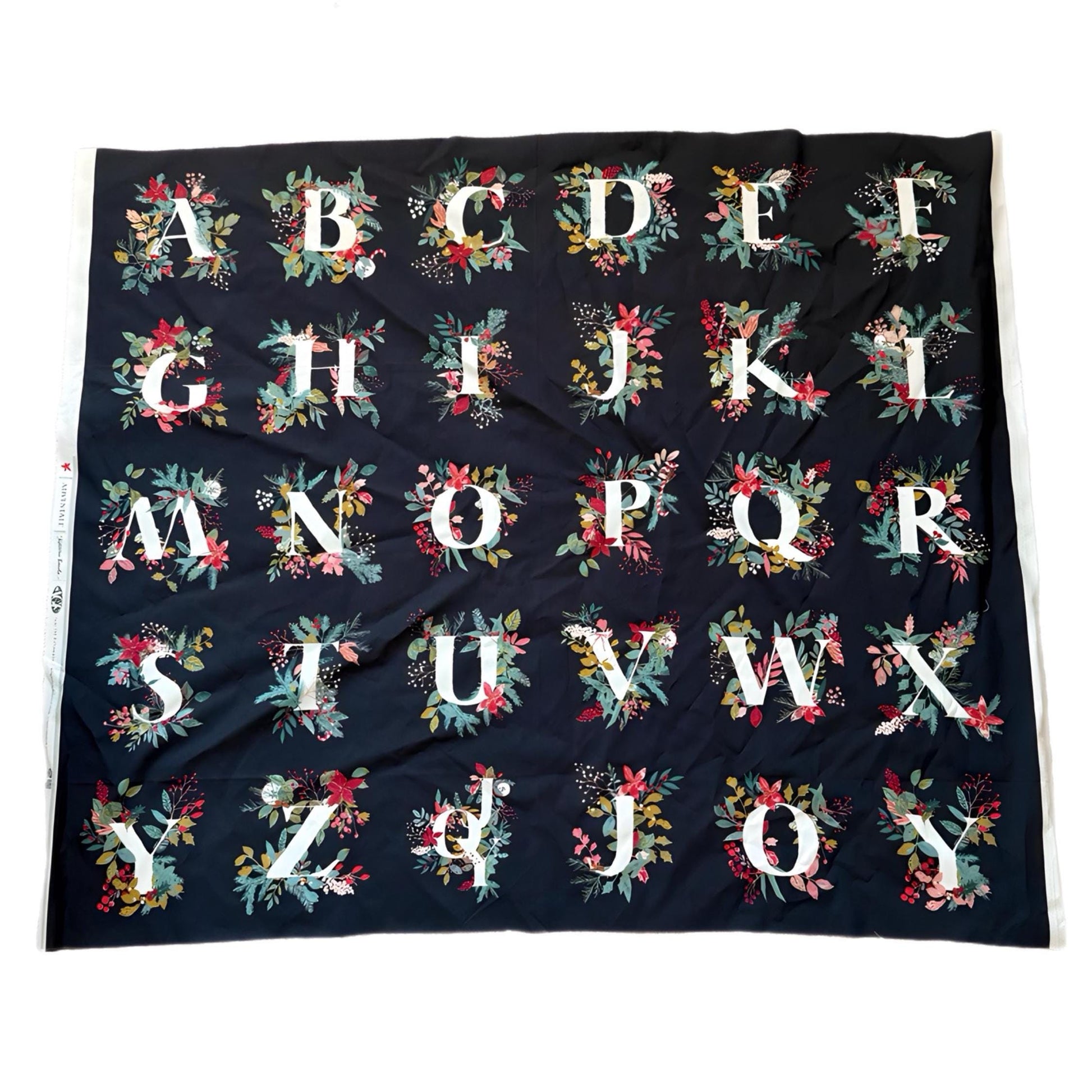 Jingle All the Letters Panel – Cotton by the Yard – ADVENTALE Collection by Katarina Roccella – Art Gallery Fabrics, Panel Size = 36" x 44"