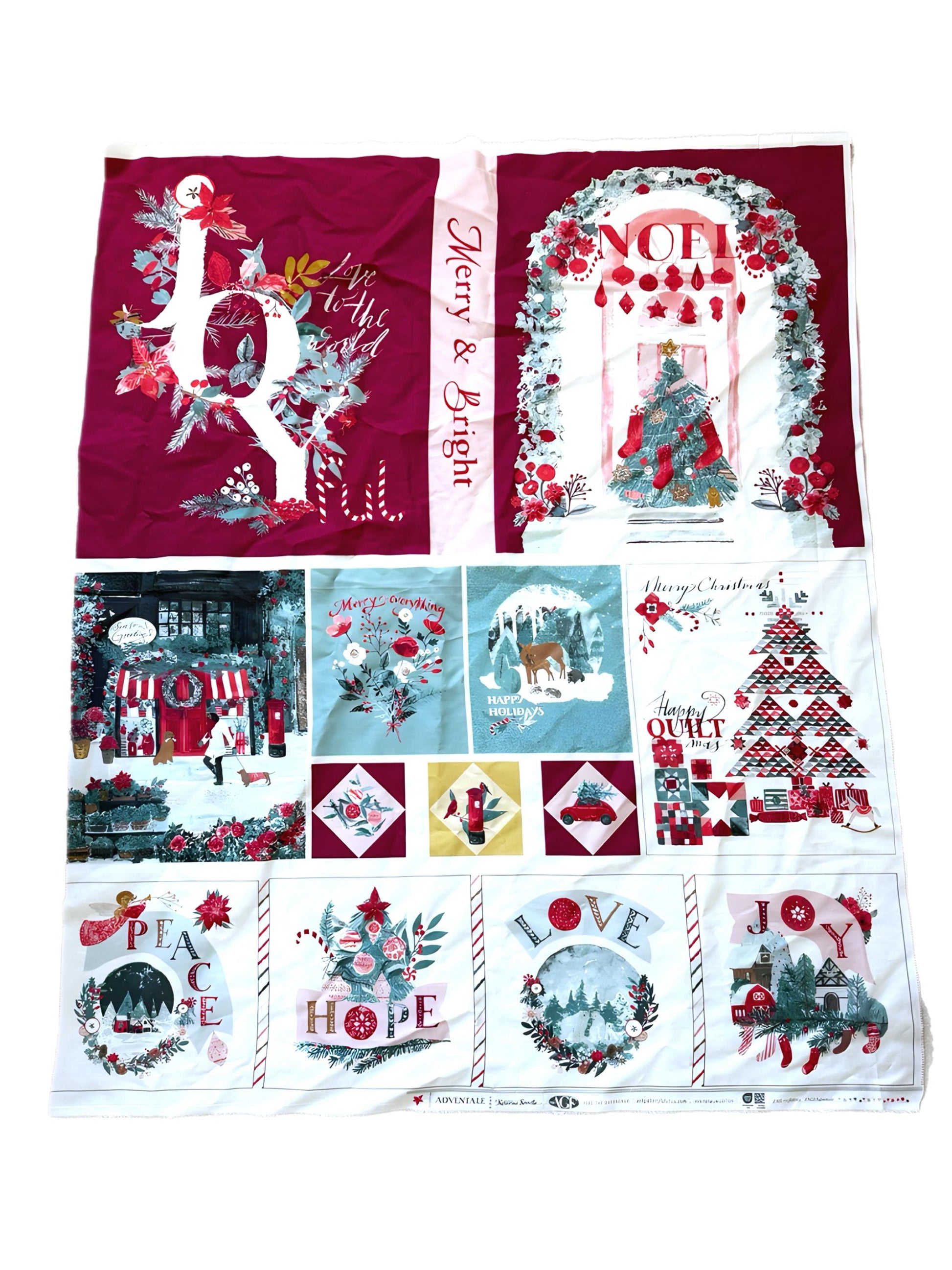 Merry Everything Panel – Cotton by the Yard – ADVENTALE Collection by Katarina Roccella – Art Gallery Fabrics, Panel Size = 36" x 44"