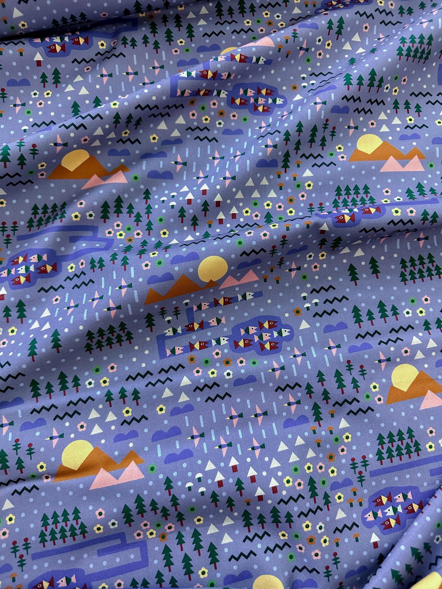 Over the River and Through the Woods, Fabric by the Yard, 100% Organic Cotton, By Leah Duncan for Cloud9 Fabrics, Fern Grove Collection