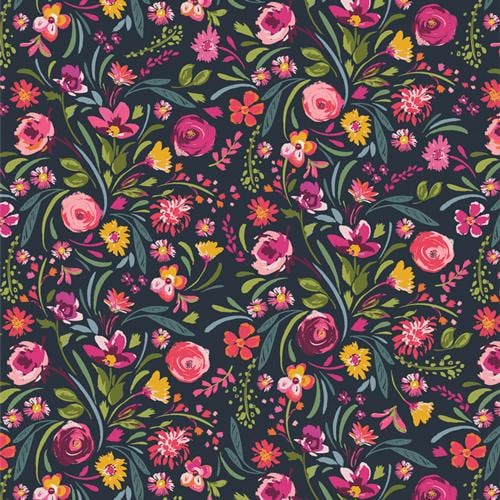Graceful Blooms – Premium Quilting Cotton by the Yard | THE CUR8TOR - Bohemia Collection by AGF Studio | Art Gallery Fabrics
