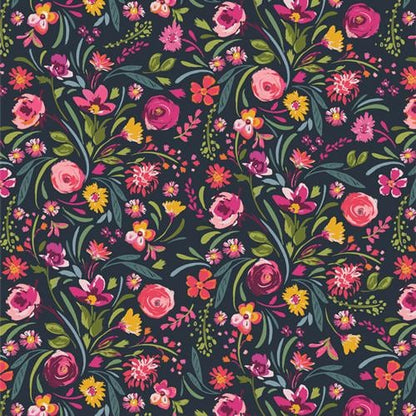 Graceful Blooms – Premium Quilting Cotton by the Yard | THE CUR8TOR - Bohemia Collection by AGF Studio | Art Gallery Fabrics