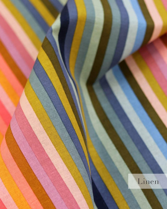 Linear Radiance In Linen Blend Fabric by Maureen Cracknell for Art Gallery Fabrics | Starling Collection | Sold by the Yard