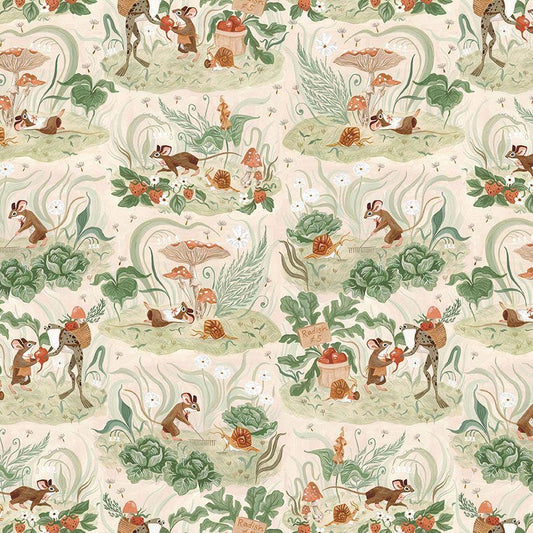 Country Mouse Fabric, By Rae Ritchie for Dear Stella, COUNTRY MOUSE Collection, Cotton By The Yard