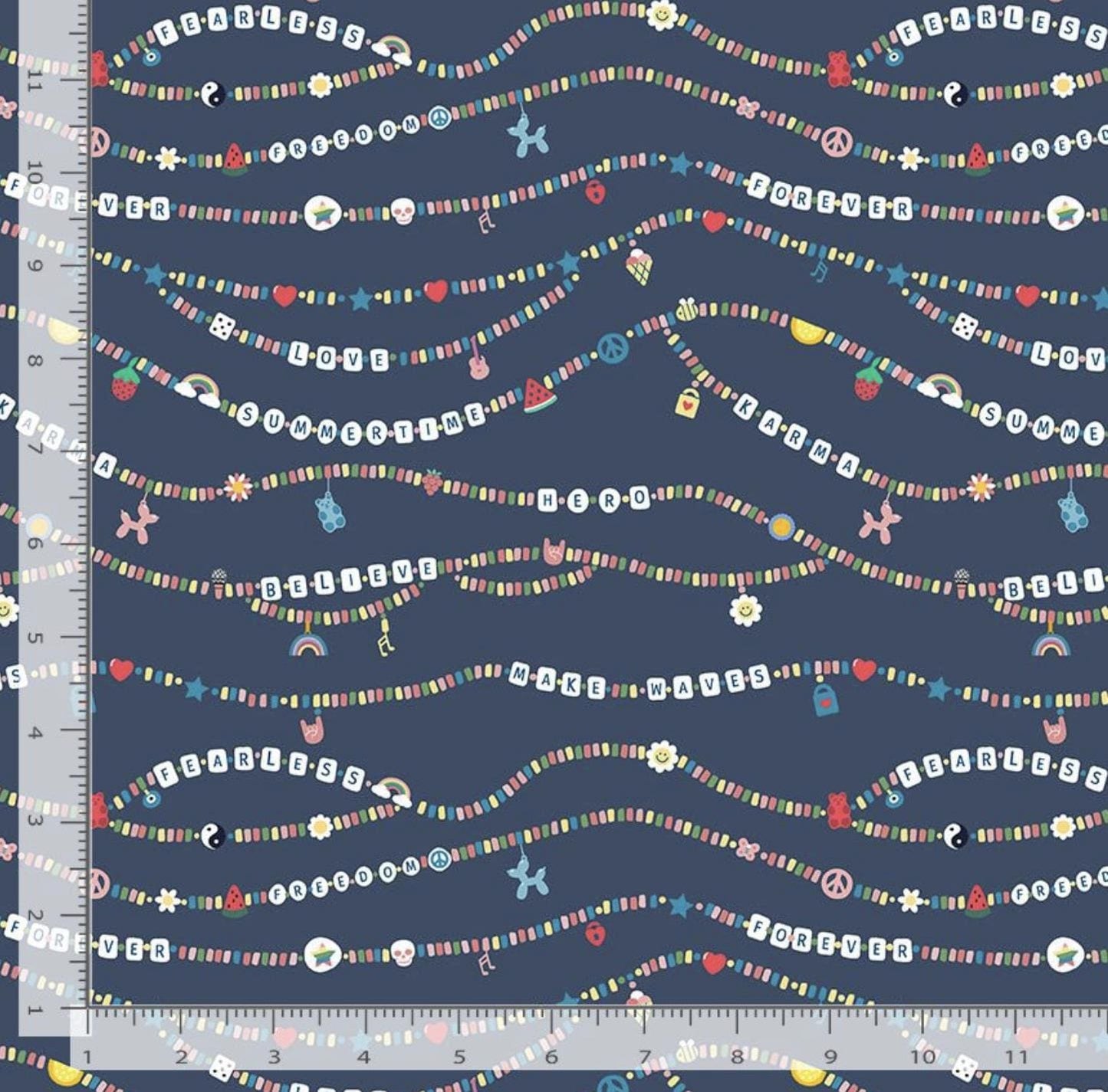Dear Stella SHIMMER Collection Friendship Bracelets Fabric - Cotton By The Yard