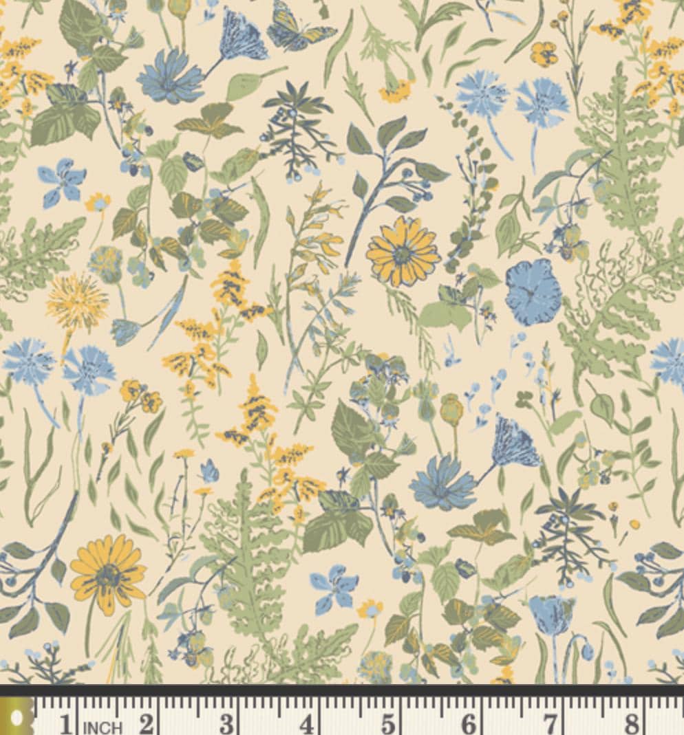 Peaceful Meadow Dawn – Quilting Cotton Fabric by the Yard | POTAGER Collection by Sharon Holland for Art Gallery Fabrics