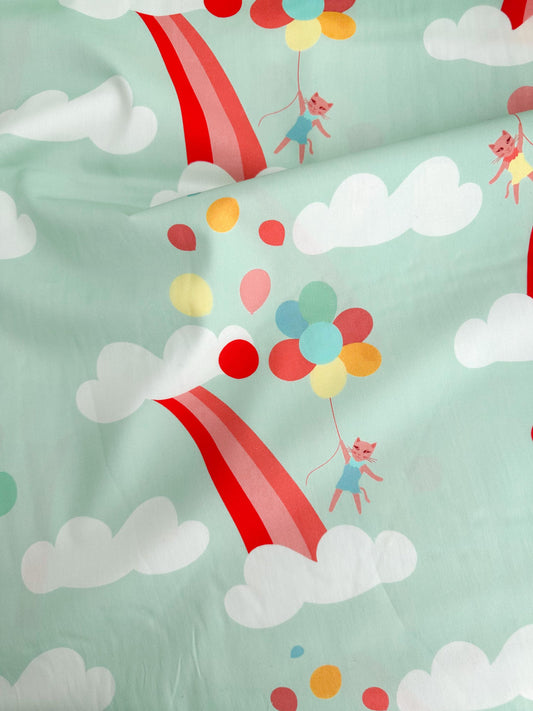 Meow in the Clouds – Premium Quilting Cotton by the Yard | Purr Parade Collection by AGF Studio | Art Gallery Fabrics