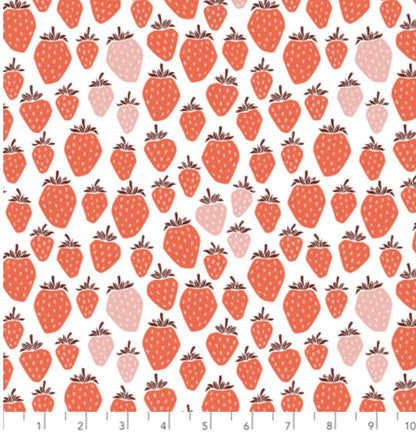 Queen Of Berries - Blushing Red Fabric