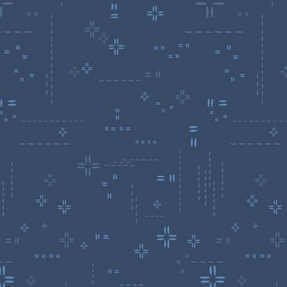 Decostitch Elements Indigo Sky Fabric by AGF Studio - Quilting Material