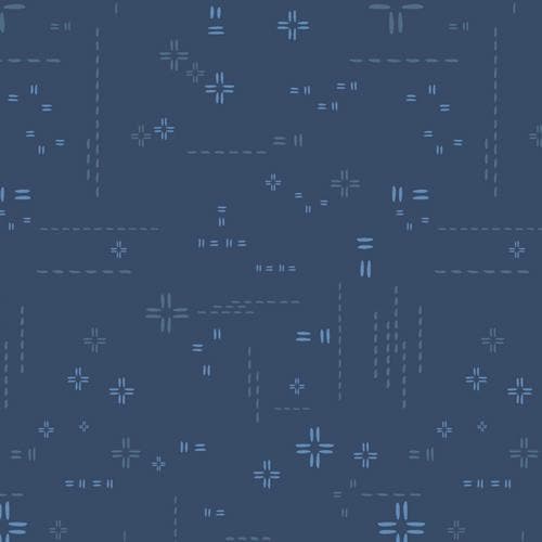 Decostitch Elements Indigo Sky Fabric by AGF Studio - Quilting Material