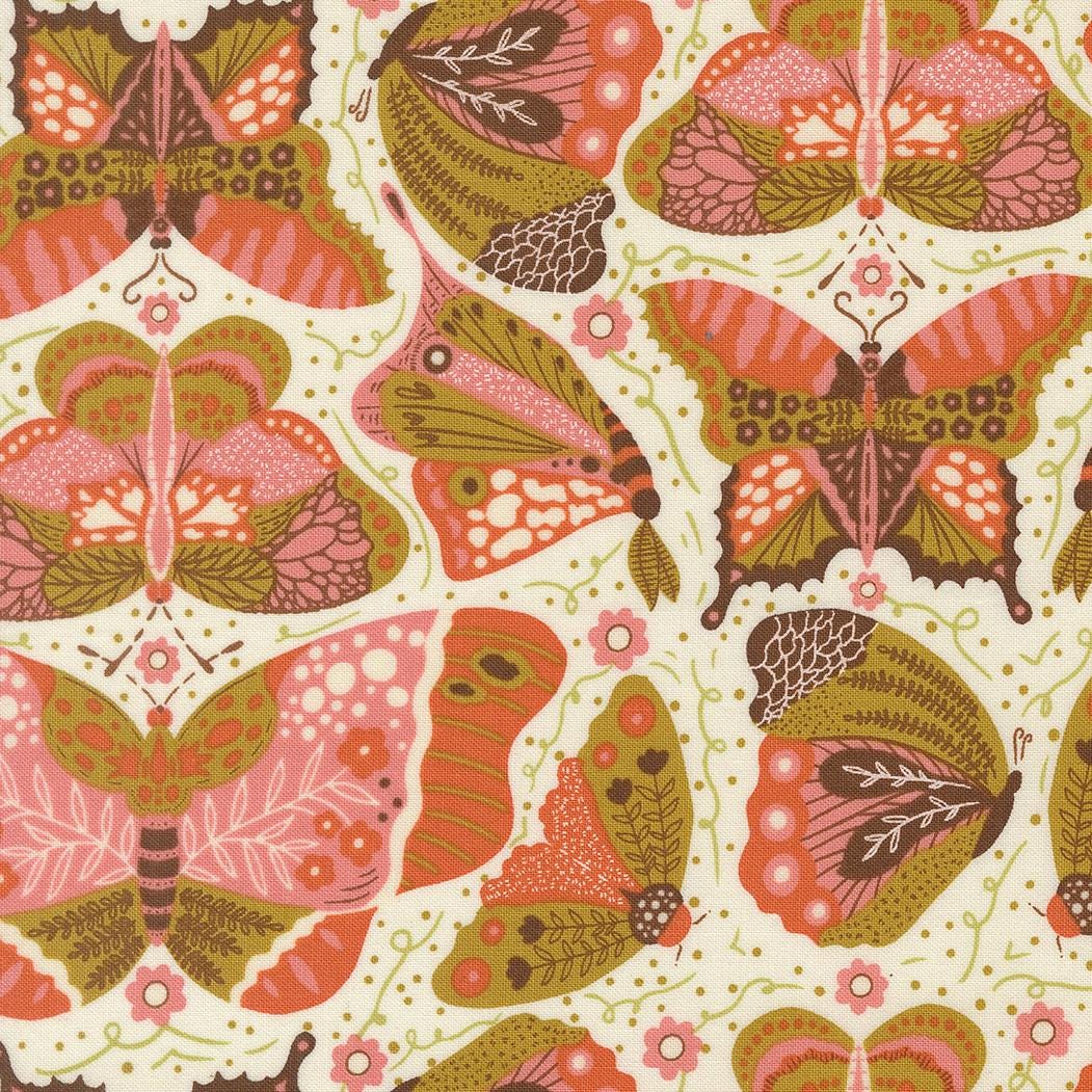 Butterfly Novelty – Night Owl Collection by Gingiber for Moda Fabrics | 100% Cotton Quilting Fabric, Sold by the Yard