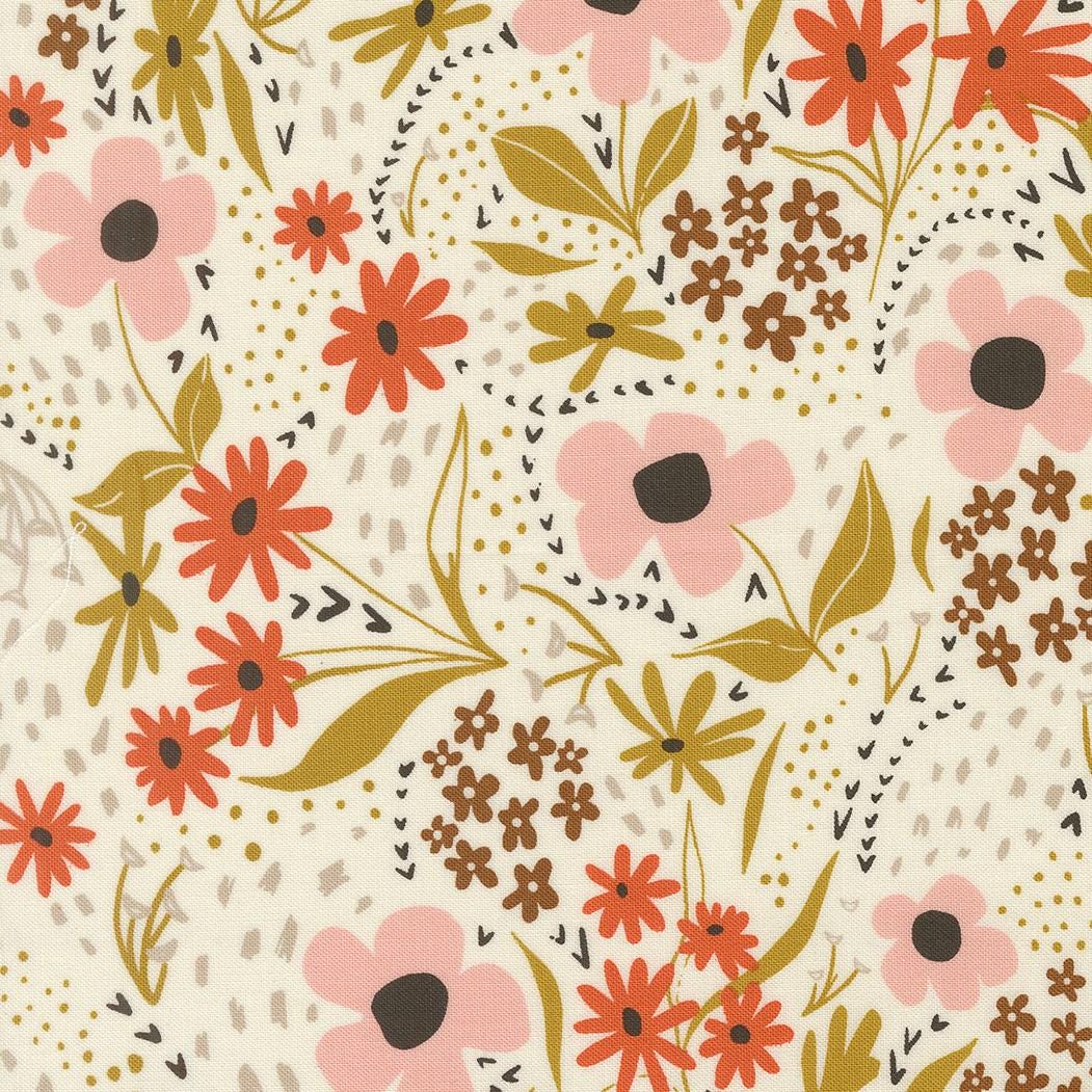Feedsack Floral Florals – Night Owl Collection by Gingiber for Moda Fabrics | 100% Cotton Quilting Fabric, Sold by the Yard