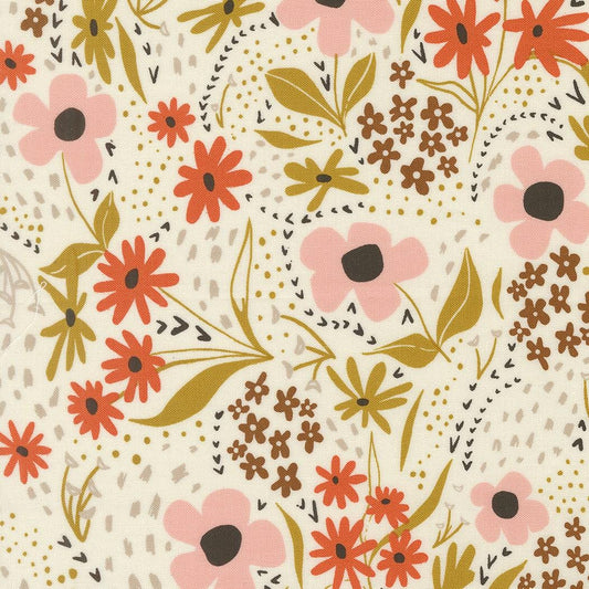 Feedsack Floral Florals – Night Owl Collection by Gingiber for Moda Fabrics | 100% Cotton Quilting Fabric, Sold by the Yard
