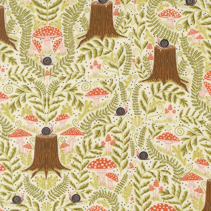 Mushroom Landscape and Nature – Night Owl Collection by Gingiber for Moda Fabrics | 100% Cotton Quilting Fabric, Sold by the Yard