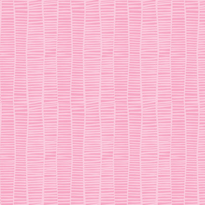 Striped Roots | Pink, Fabric by the Yard, 100% Organic Cotton, By Claire Iglesias for Cloud9 Fabrics, Wild Garden Collection