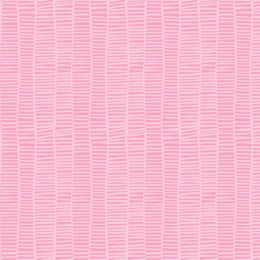 Striped Roots | Pink, Fabric by the Yard, 100% Organic Cotton, By Claire Iglesias for Cloud9 Fabrics, Wild Garden Collection
