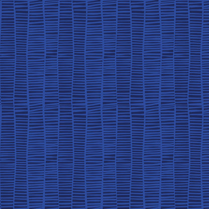 Striped Roots | Blue, Fabric by the Yard, 100% Organic Cotton, By Claire Iglesias for Cloud9 Fabrics, Wild Garden Collection