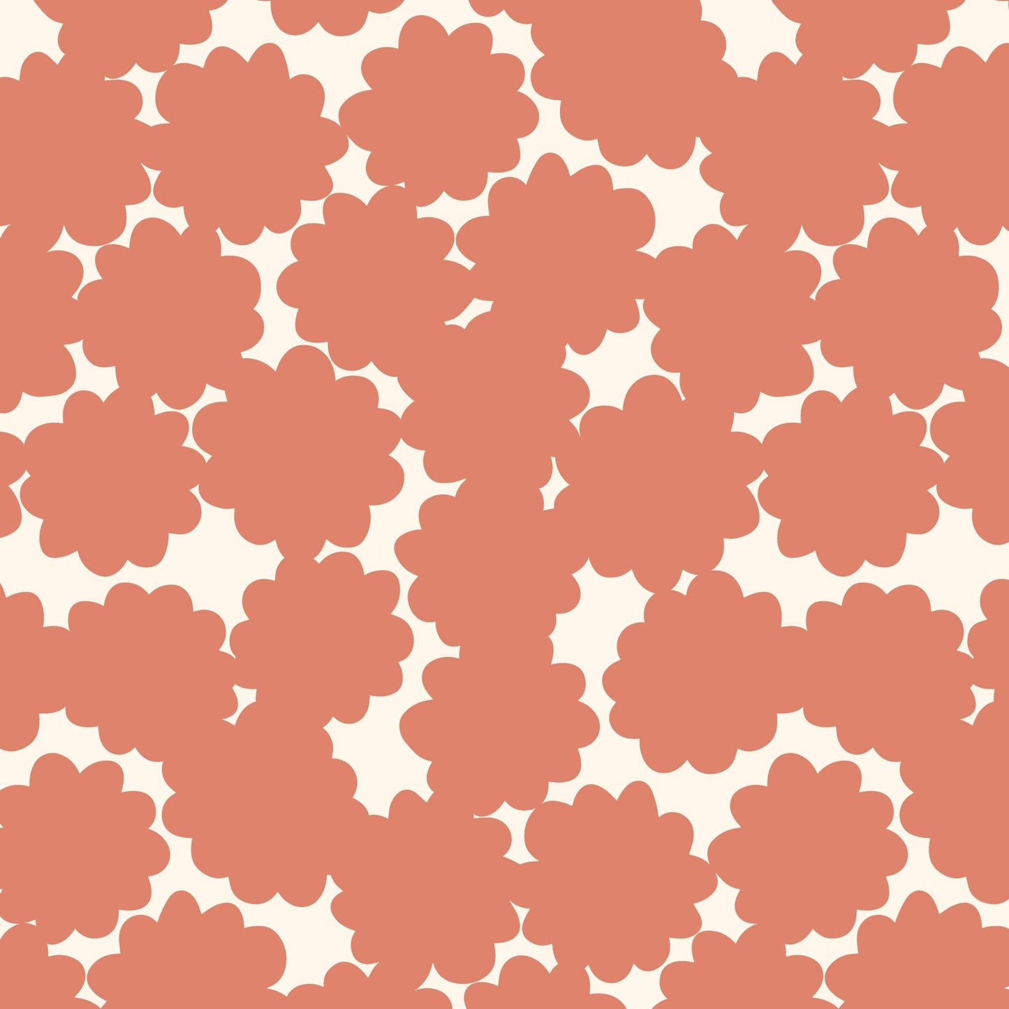 Blossom | Coral, Fabric by the Yard, 100% Organic Cotton, By Claire Iglesias for Cloud9 Fabrics, Wild Garden Collection