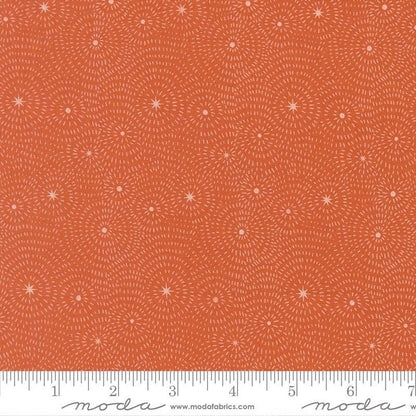 Starry Night Blenders Orange – Night Owl Collection by Gingiber for Moda Fabrics | 100% Cotton Quilting Fabric, Sold by the Yard