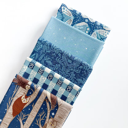 Night Owl Curated Bundle – 11 Pc Cotton Set by By Gingiber for Moda Fabrics | Modern Floral, Owl, Butterfly Prints