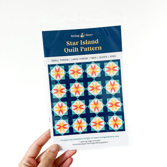 Star Island Quilt Pattern – G SS 04 String & Story#1 | Coordinating Pattern for Ruby Star Society’s Hello Alice Collection