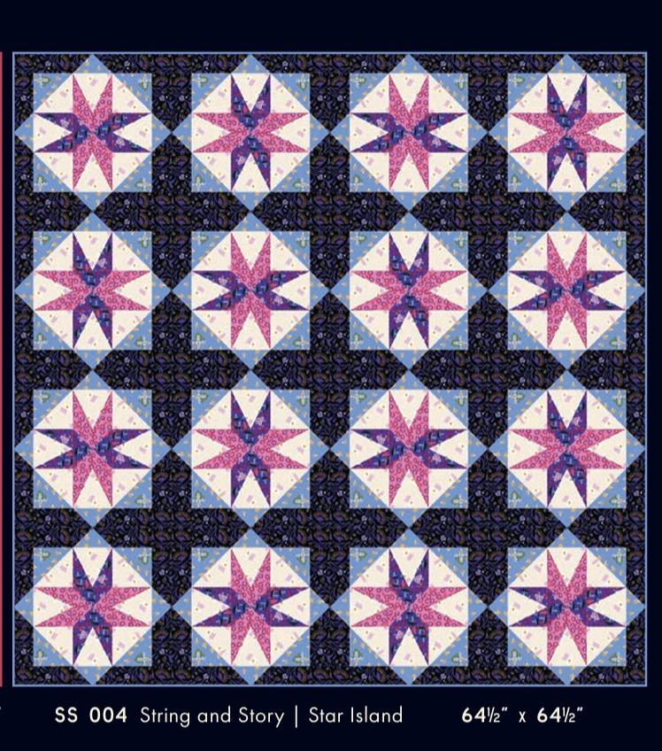 Star Island Quilt Pattern – G SS 04 String & Story#1 | Coordinating Pattern for Ruby Star Society’s Hello Alice Collection