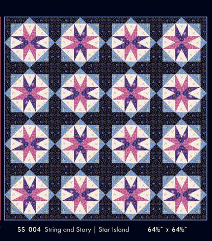 Star Island Quilt Pattern – G SS 04 String & Story#1 | Coordinating Pattern for Ruby Star Society’s Hello Alice Collection