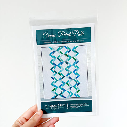 Arrow Point Path Quilt Pattern – MMD 1054 Meadow Mist Desig#1 | Coordinating Pattern for Ruby Star Society’s Hello Alice Collection.