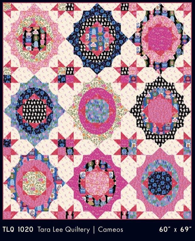 Cameos Quilt Pattern – TLQ 1020 Taralee Quiltery#1 | Coordinating Pattern for Ruby Star Society’s Hello Alice Collection.