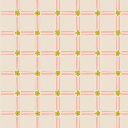Floral Crosswave - Premium Quilting Cotton by Sewcial Bee Collective | GeoBloom Collection Fabric Yards