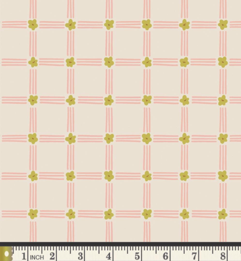 Floral Crosswave - Premium Quilting Cotton by Sewcial Bee Collective | GeoBloom Collection Fabric Yards