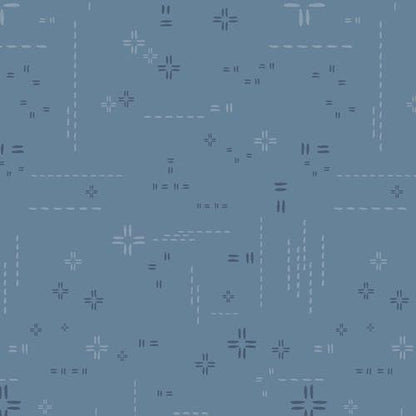 Decostitch Elements Blue Minerale Fabric by AGF Studio - Quilting Material