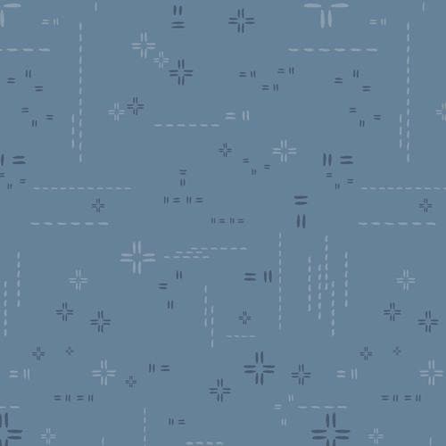 Decostitch Elements Blue Minerale Fabric by AGF Studio - Quilting Material
