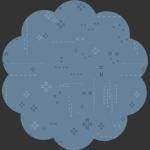 Decostitch Elements Blue Minerale Fabric by AGF Studio - Quilting Material