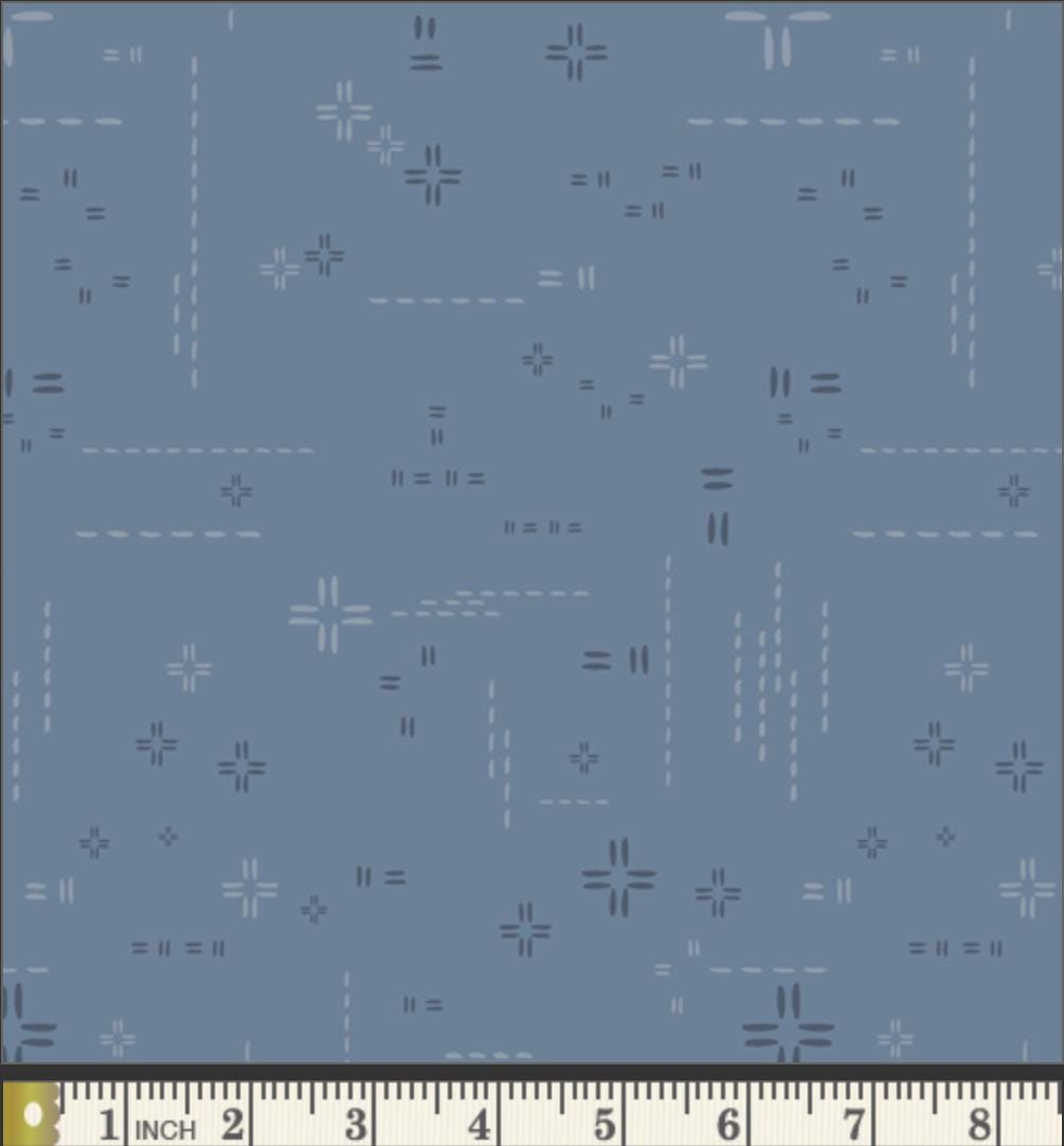 Decostitch Elements Blue Minerale Fabric by AGF Studio - Quilting Material