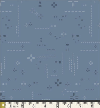 Decostitch Elements Blue Minerale Fabric by AGF Studio - Quilting Material
