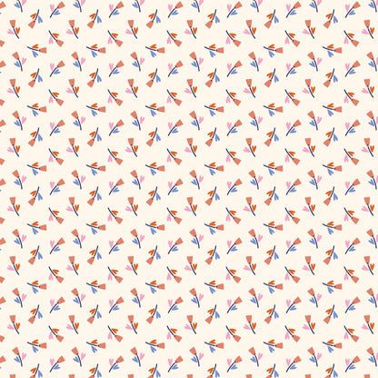 Spring Buds, Fabric by the Yard, 100% Organic Cotton, By Claire Iglesias for Cloud9 Fabrics, Wild Garden Collection