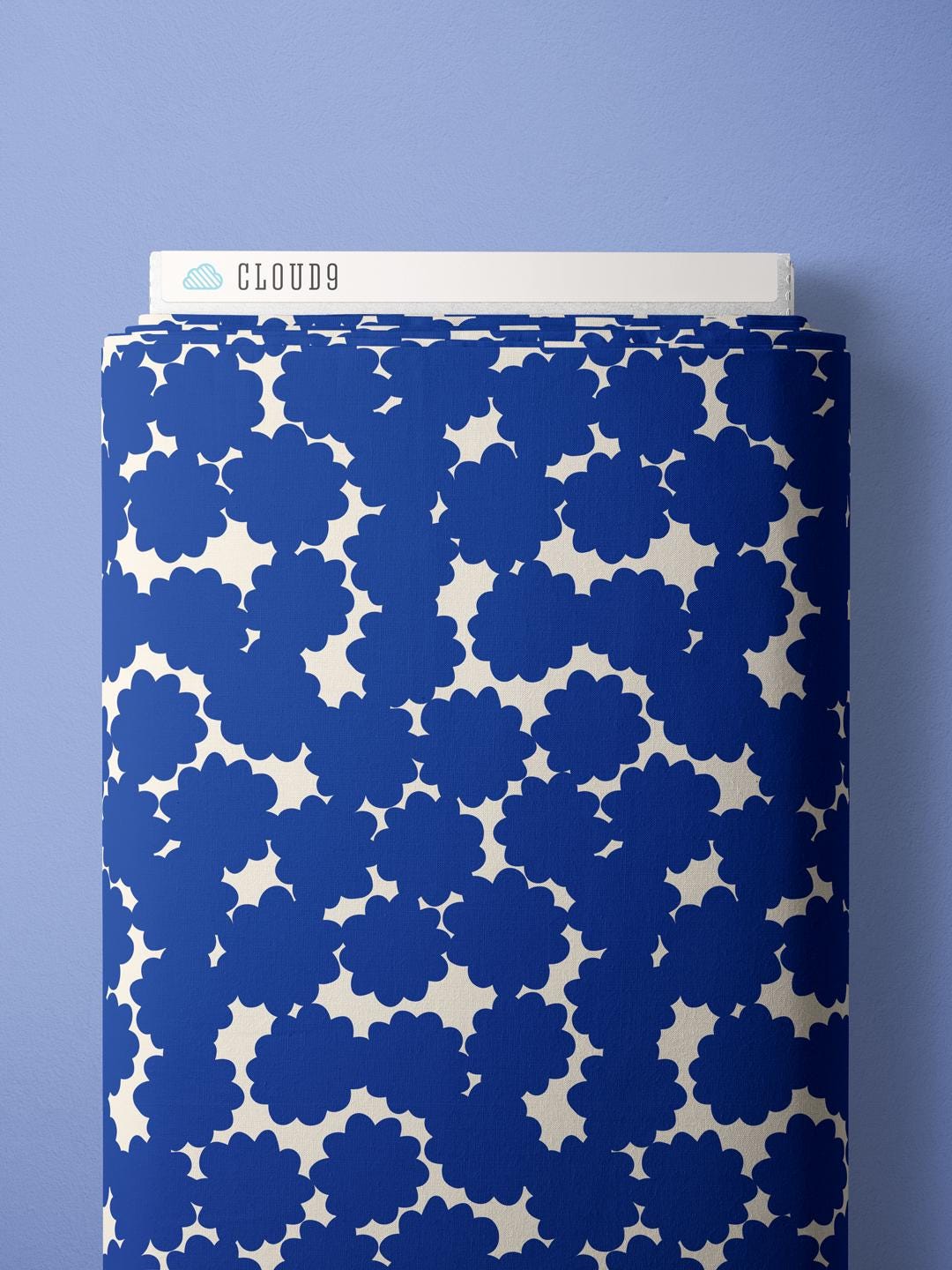 Blossom | Blue, Fabric by the Yard, 100% Organic Cotton, By Claire Iglesias for Cloud9 Fabrics, Wild Garden Collection